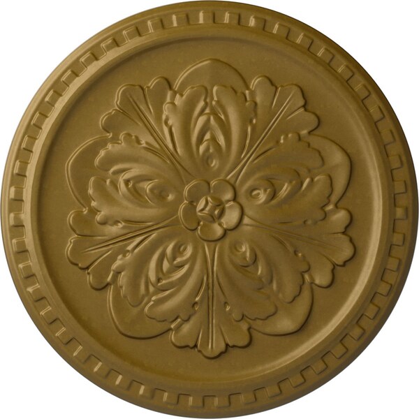 Ekena Millwork Emeryville Ceiling Medallion, Hand-Painted Gold, 16 7/8"OD x 5/8"P CM16ERGLS - main